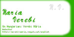 maria verebi business card